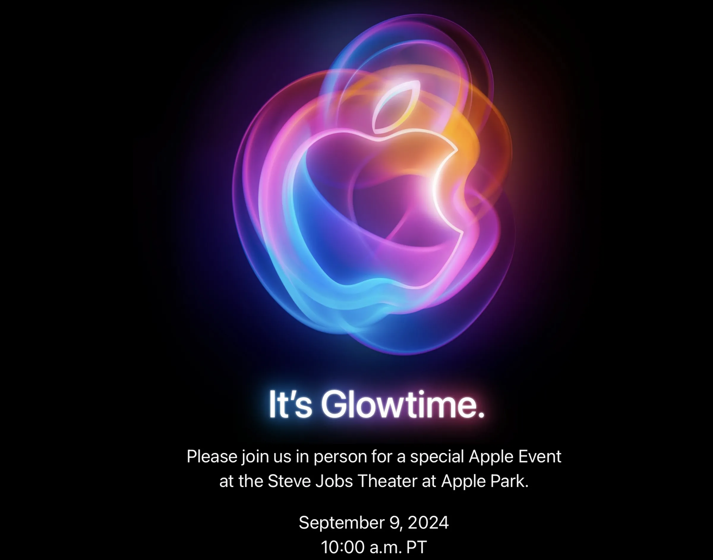 Apple - It's Glowtime Invitación evento