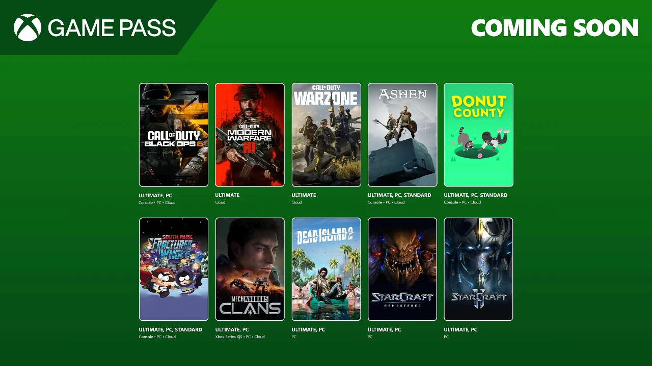 Xbox Game Pass - Octubre 2024